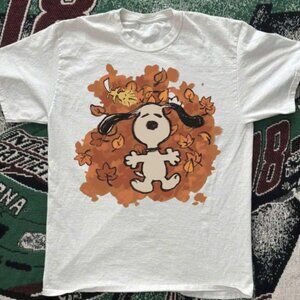 Snoopy Autumn Vibe White T-shirt